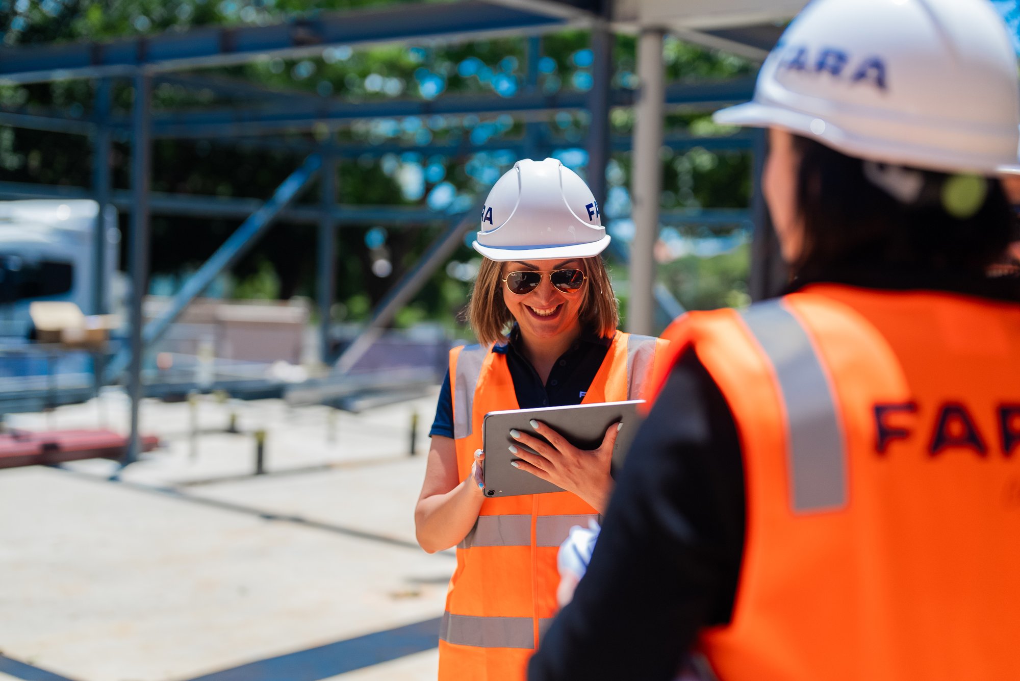 Senior Project Manager Fay Amiri onsite